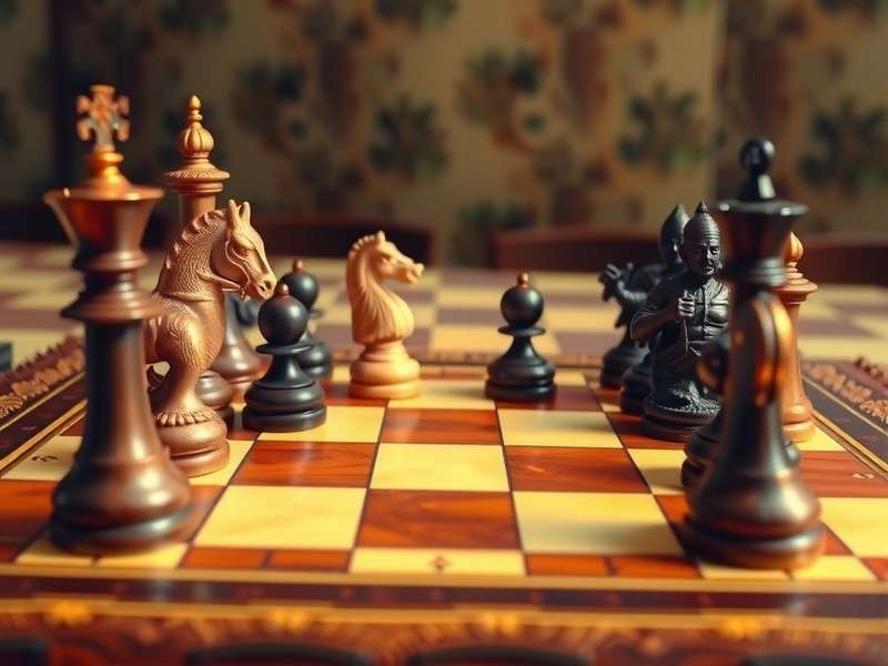 Sikh Chess Legend game board with unique pieces